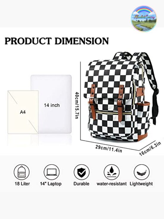Laptop Backpack with USB Charging Port, Fits 15.6 Inch Laptop, Nylon Backpack main image 6